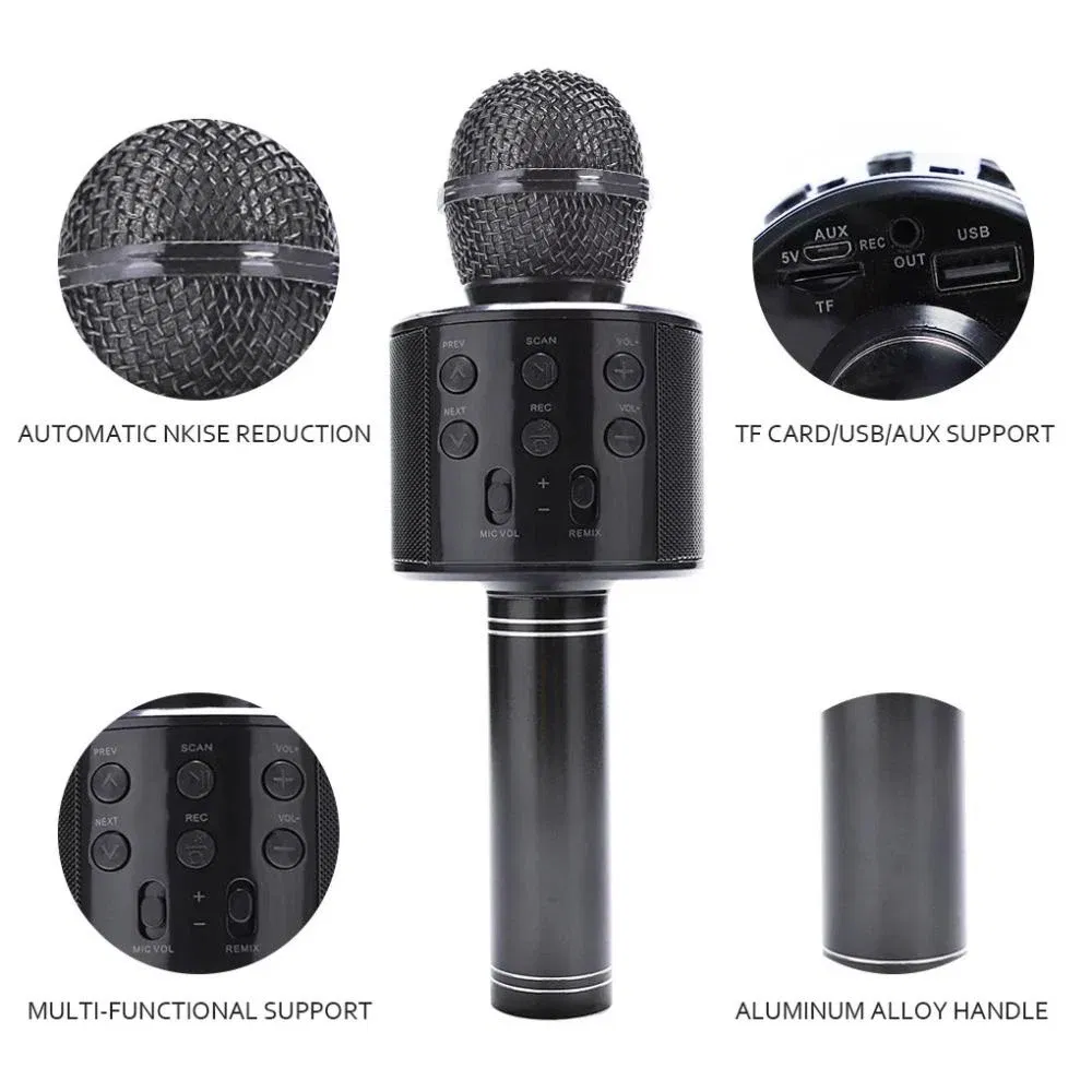 Color: SKY BLUE, Ships From: CHINA - Cute Kids Microphone Wireless Bluetooth Karaoke Microphone for Adults, Toys for Boys Girls Gift for Birthday Party