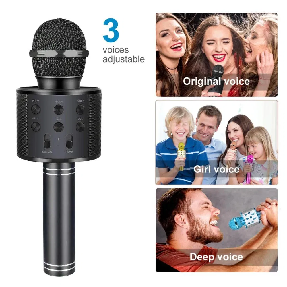 Color: SKY BLUE, Ships From: CHINA - Cute Kids Microphone Wireless Bluetooth Karaoke Microphone for Adults, Toys for Boys Girls Gift for Birthday Party