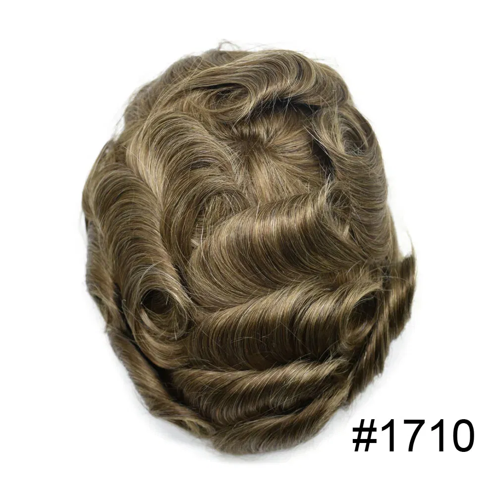 Toupee Color: 10R#, Toupee Density: 90%, Length: 6 inches, Ships From: CHINA, Toupee Size: 8x10 - Men Toupee Hair Systems Ultra Thin Skin 0.06MM V-LOOP Capillary Prosthesis Invisible Hairline Real Human HairPieces Hair Units