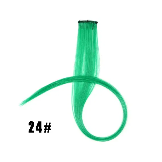 Color: T1B/350, Stretched Length: 22inches - 22" Long 37 Colors Synthetic Straight Hairpieces Hair Extensions Anti-flaming Clip In One Piece Synthetic Hair Extension
