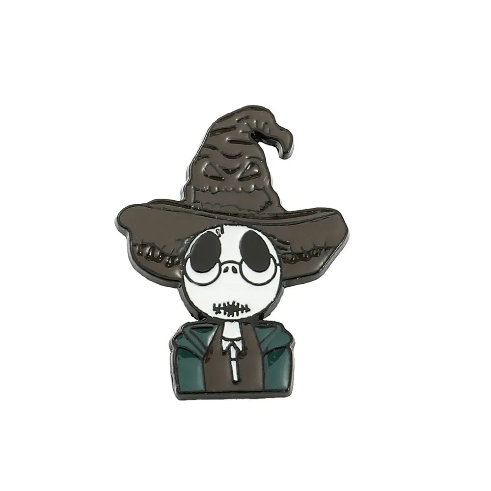 Metal color: BRASS PLATED, Ships From: CHINA - Disney The Nightmare Before Christmas Enamel Pin Cartoon Figure Sally Jack Skellington Metal Badge Brooch Kawaii Accessories