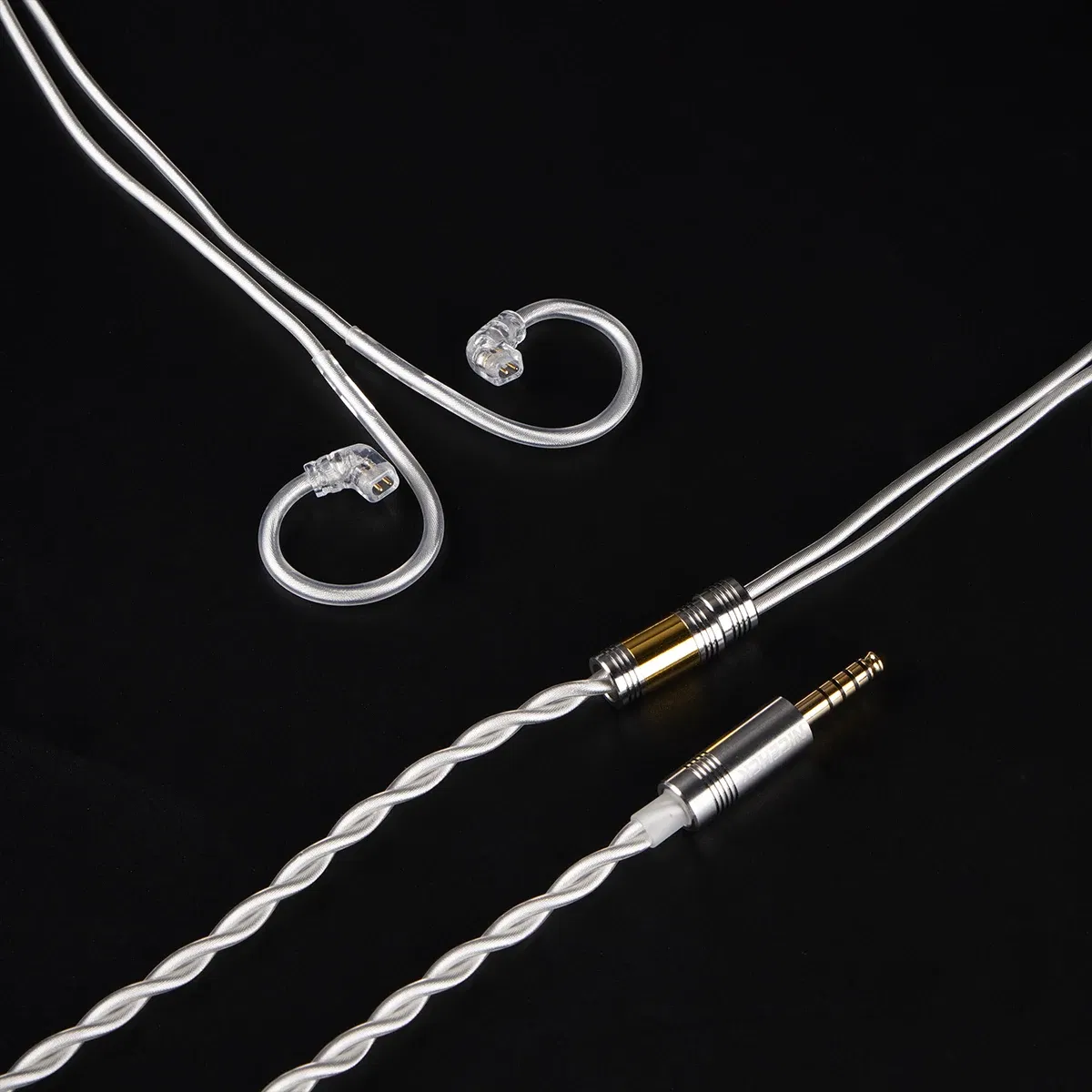 Color: Wheat - NiceHCK SnowCat HiFi Cable 6N OCC+6N Silver Plated OCC Earphone Wire 3.5/2.5/4.4 MMCX/2Pin/QDC for Kima Galileo Aria FH11 HOLA