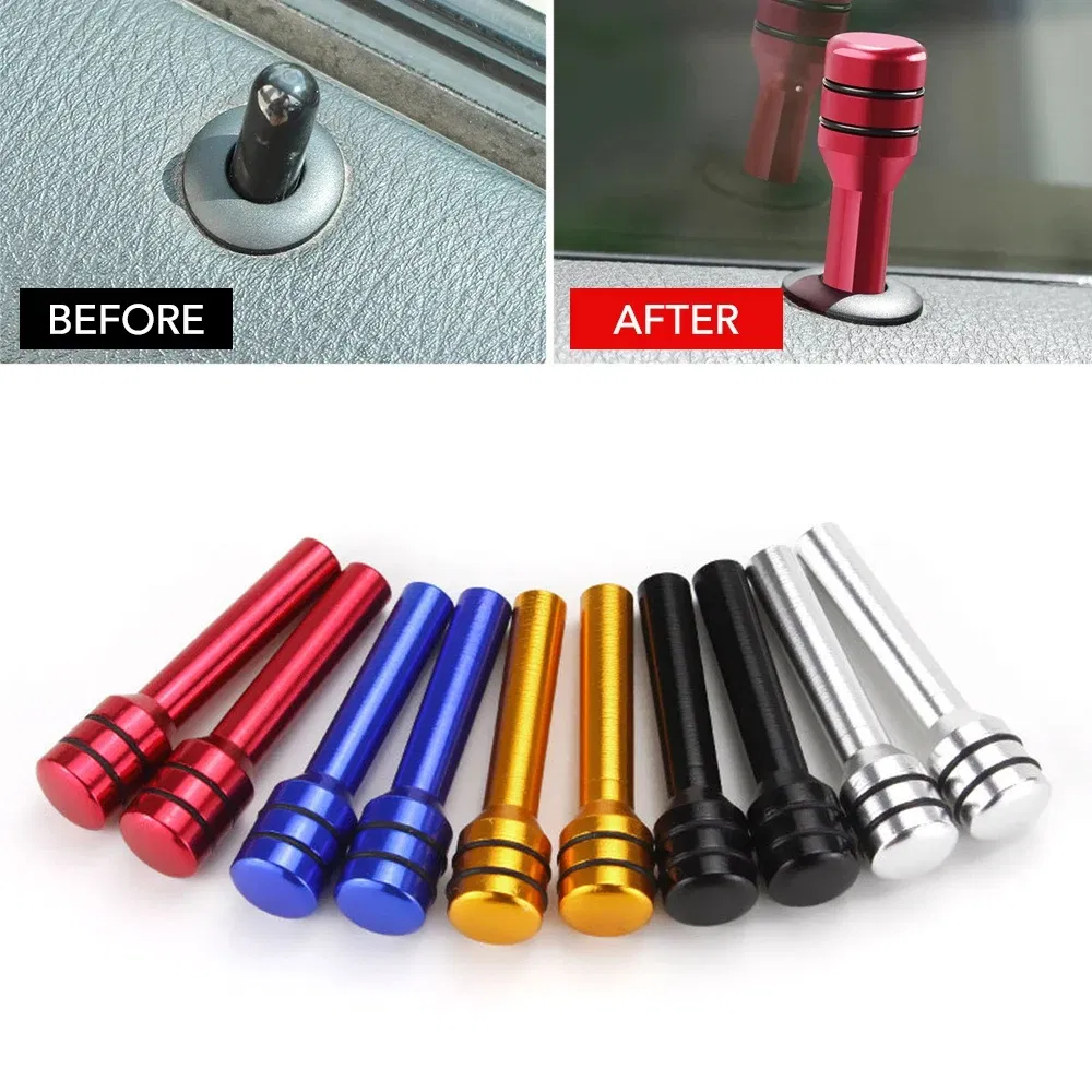 Color: Dark Grey - New Car Truck Interior Door Lock Knob Pull Pins for Chevrolet Cruze Aveo Captiva Trax Lova Malibu Renault CAPTUR Megane Koleos