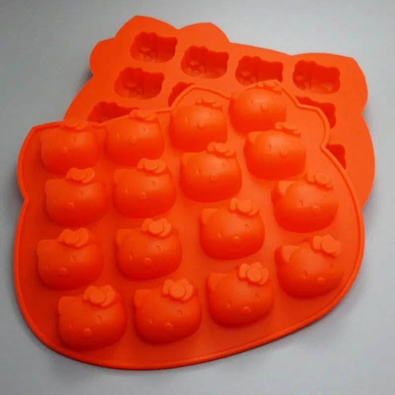 Color: Chocolate - 1 PCS Cute Cartoon Cat Shape Silicone Cake Mold DIY Chocolate Jelly Pudding Soap Mould