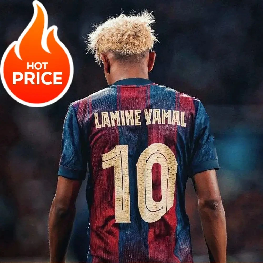 Color: green, Size: 4XL - Lamine Yamal Soccer Jersey - #10 Classic Blue & Red Stripes Design Player Name & Number Print Perfect for Football Fans