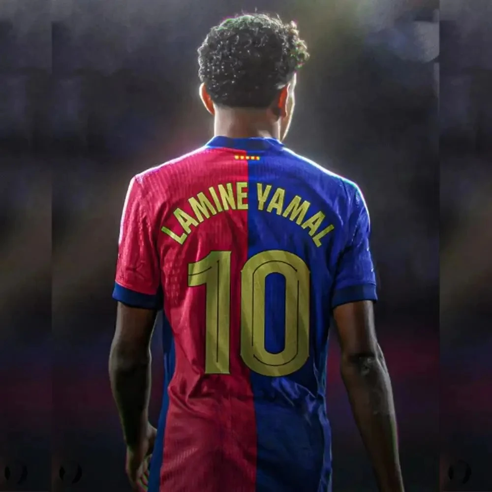 Color: green, Size: 4XL - Lamine Yamal Soccer Jersey - #10 Classic Blue & Red Stripes Design Player Name & Number Print Perfect for Football Fans