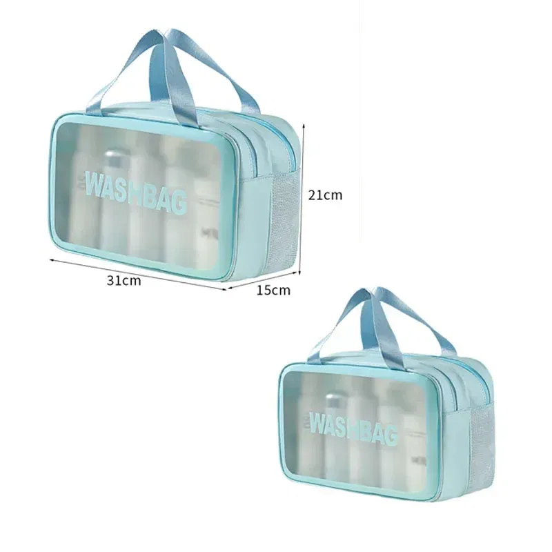 Color: WHITE - Wet-dry separation makeup bag portable toiletry bag travel essentials large capacity storage bag fitness swimming essentials