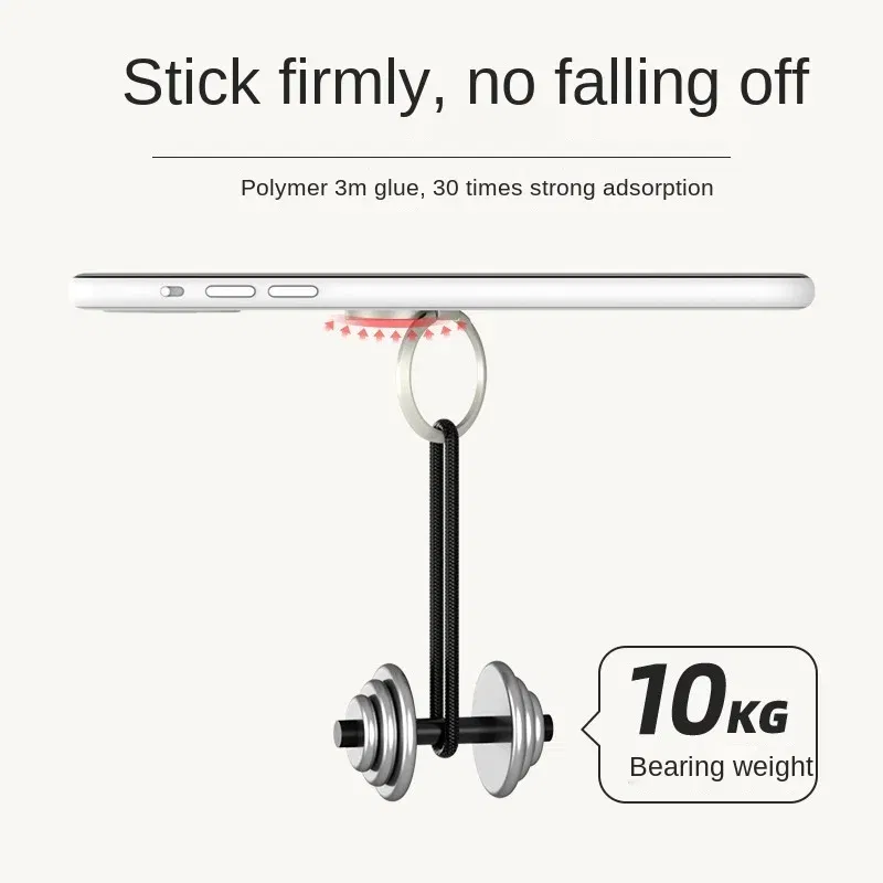 Color: Pink - Metal 360 Degree Rotation Mobile Phone Holder Holder Stand Ring Buckle Creative Gift Universal Lazy Car Holder Round Liquid New