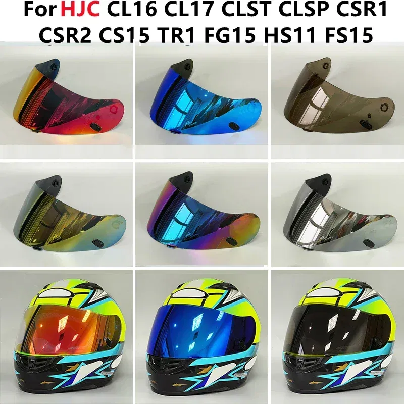 Color: Brown - Helmet Visor for HJC CL16 CL17 CLST CLSP CSR1 CSR2 CS15 TR1 FG15 HS11 FS15 Helmet Shields Uv Protection Capacete Accessories