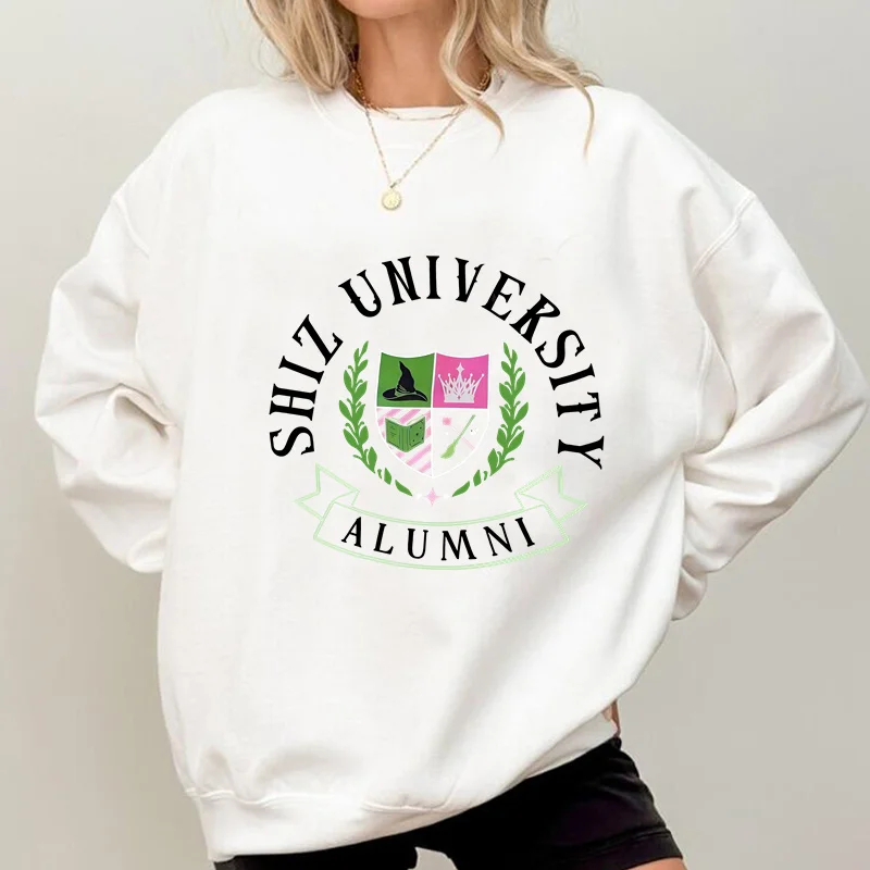 Color: Maroon, Size: XXXL - Individual Wicked Alumni Sweatshirt Woman Clothing Harajuku Pullover Streetwear Autumn Long Sleeve Women's Clothing Hoodies