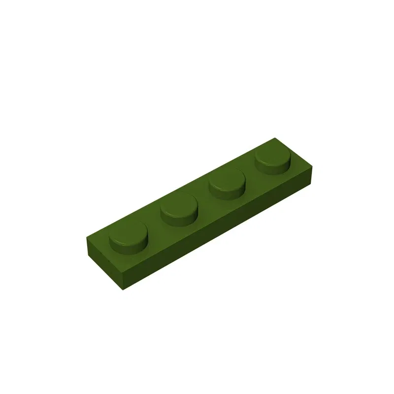Color: Silver - Gobricks 10PCS MOC Bricks Parts Plate 3710 1x4 Compatible Assembles Particles For Building Blocks DIY Bricks Educational Toys