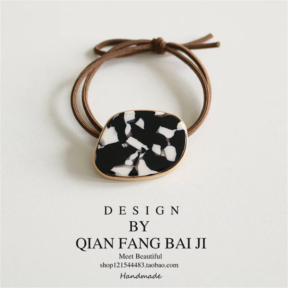 Color: Pink - Fashion Simple Elastic Hair Band Women Temperament Scrunchies Hair Ties Ponytail Holder Gum Headwear Girls Hair Accessories