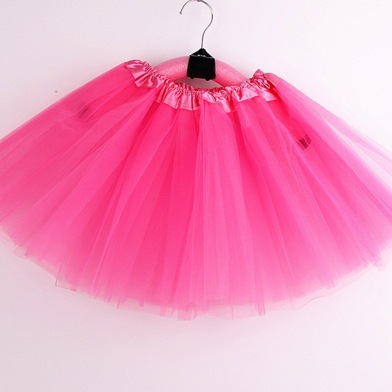 Color: Blue - Children Kids Girls Ballet Skirts Elastic Mesh Tutu Ballerina Dress Gymnastics Dancing Skirt Princess Pettiskirts