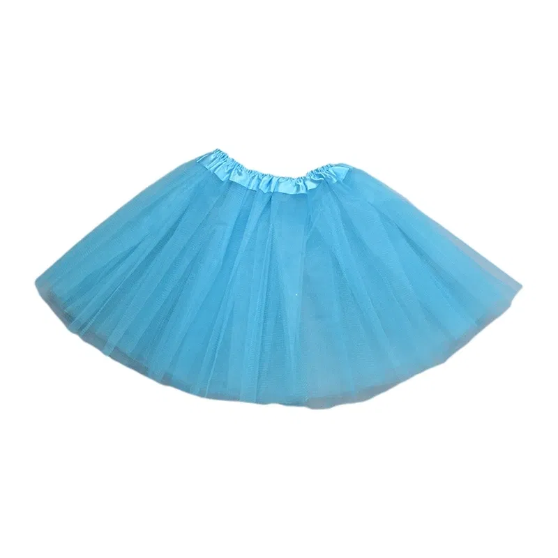 Color: Blue - Children Kids Girls Ballet Skirts Elastic Mesh Tutu Ballerina Dress Gymnastics Dancing Skirt Princess Pettiskirts