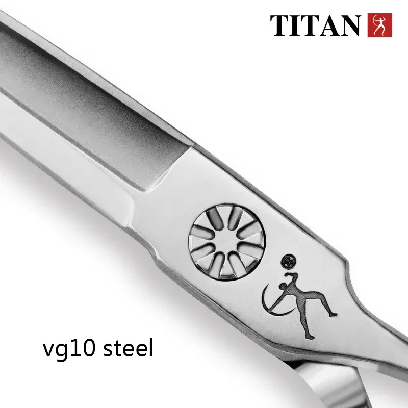 Color: GRAY - Titan professional hairdresser's barber set of scissors cutting Hairdressing salon scissors sharp tools 5.5inch 6.0inch