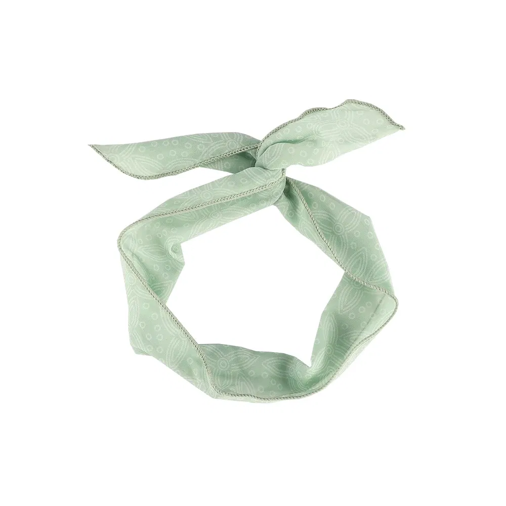 Color: WHITE, Ships From: CN - Bunny Ears With Iron Wire Headband Printed Fabric Women Girls Scrunchies Hairband Hair Band Holder Accessories Headdress