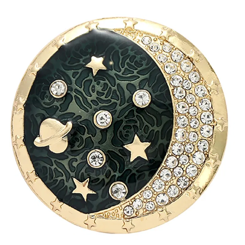 Metal color: BRASS PLATED - Van Gogh Oil Painting Brooch Van Gogh Brooch Galaxy Brooch Star Moon Sunflower Brooch Art Brooch Van Gogh Lapel Pin