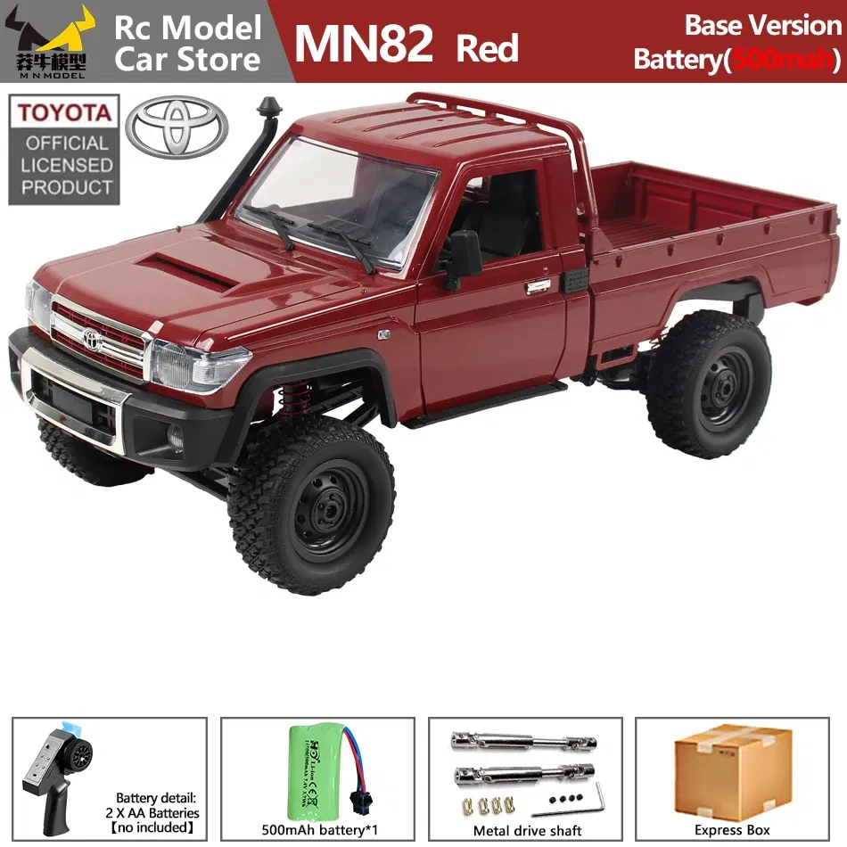 Color: black - MN MODEL 1/12 4X4 Remote Control Diving Off-road Car Retro LC79 Truck Climbing All Terrain Vehicle Rock Crawler Toy for Adult
