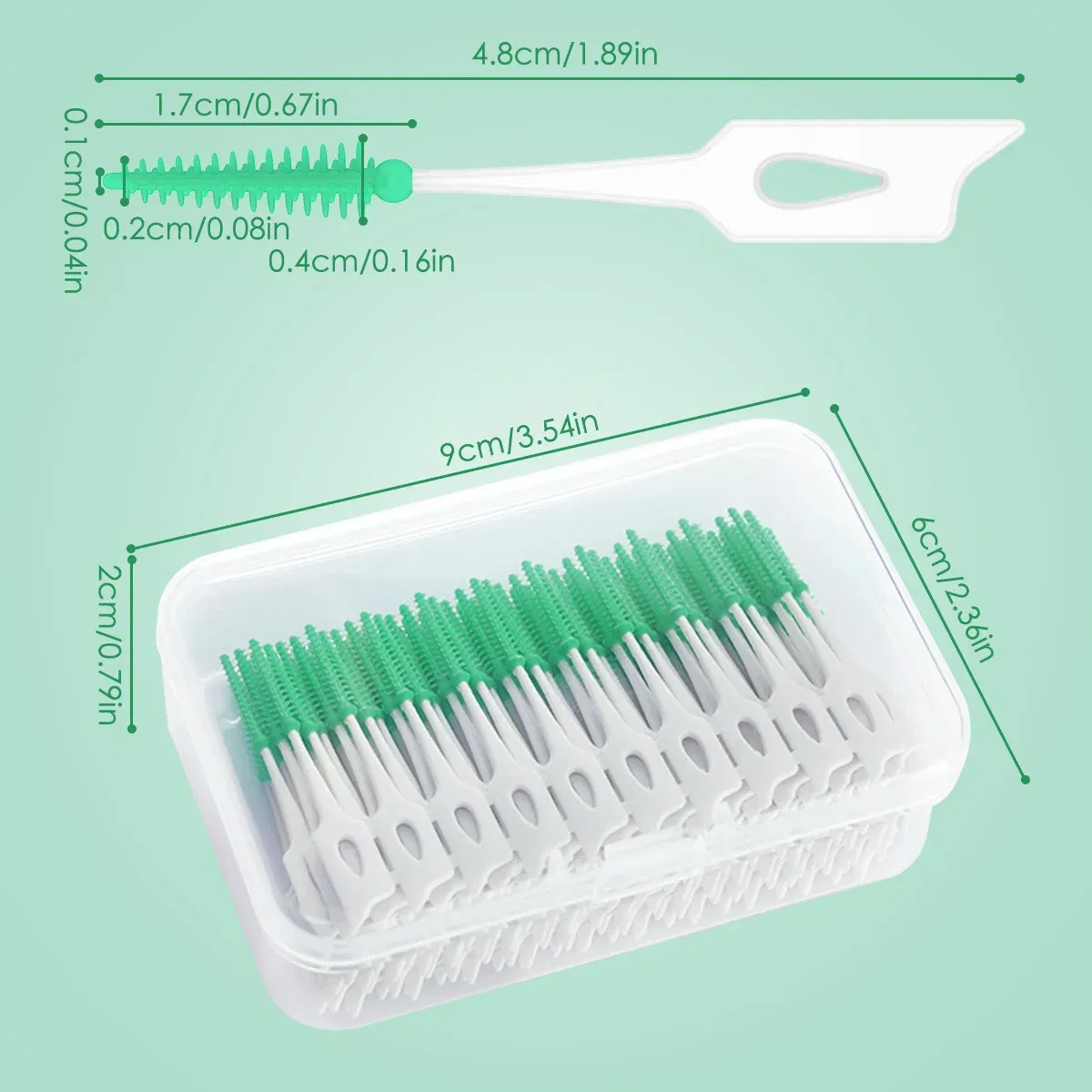 Color: Brown - 160/50pcs Orthodontic Interdental Brush Clean Between Teeth Mini Toothbrush for Oral Care Safe Floss Tooth Pick Soft Teeth Brush