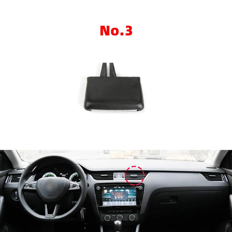 Color Name: Orange - New Adjustment Plectrum Knob Dash Air Vent Grill Pick Trim Silde Cilp For Skoda Octavia 3 MK3 A7 2018 2019 2020 2015 2016 2017