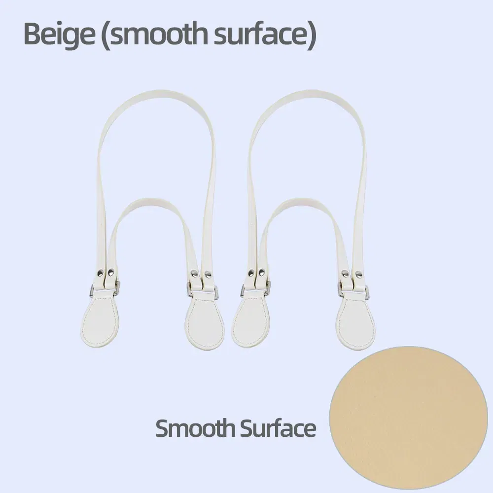Color: Beige - New Long Short Leather Handheld Single Shoulder One-Piece Straps Handles O Bag Accessories Multifunctional Strap for Obag
