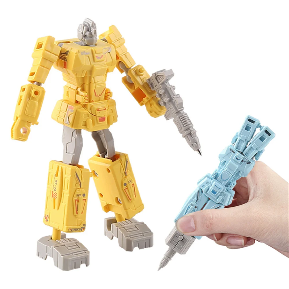 Color: WHITE - Children Deformation Toy Creative Transformation Robot Figure Pen Robot Deformation Pen Kids Robot Model Toy Stationery Supplies