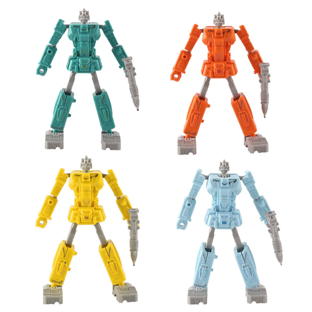 Color: WHITE - Children Deformation Toy Creative Transformation Robot Figure Pen Robot Deformation Pen Kids Robot Model Toy Stationery Supplies