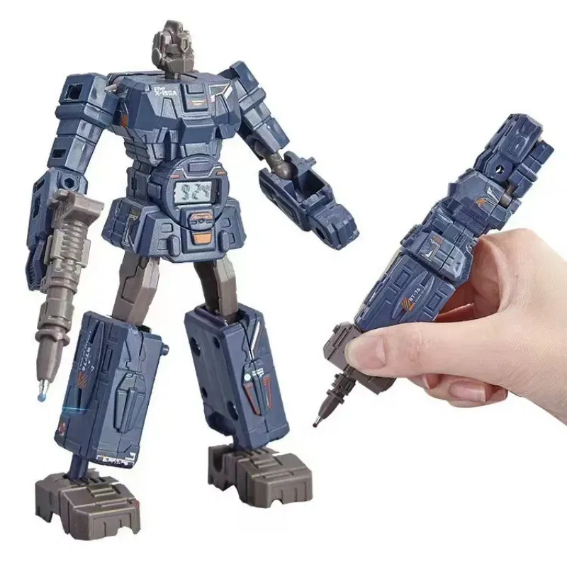 Color: WHITE - Children Deformation Toy Creative Transformation Robot Figure Pen Robot Deformation Pen Kids Robot Model Toy Stationery Supplies
