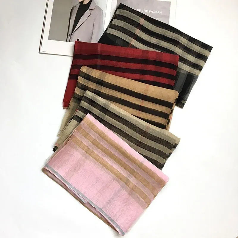 Color: light oliver - Silk&Wool Scarf For Women Four Seasons Scarf Big Size 84*190cm