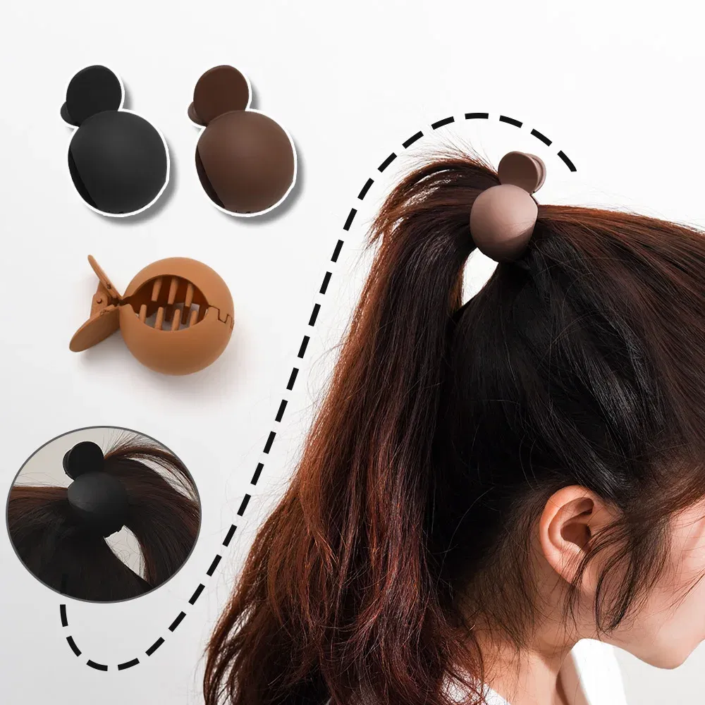 Color: Blue - Korean Fashion Ponytail Hair Claw Clip Black Acrylic Small Hair Claws Women Girls shark Clips Headwear Barrette Hair Accessories