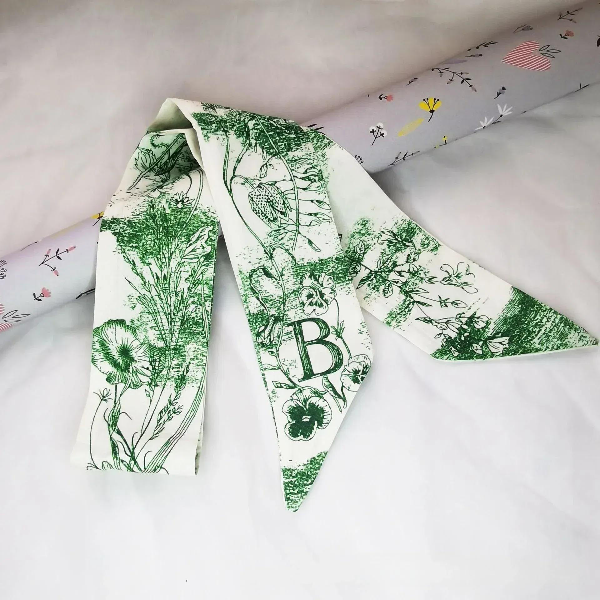 Color: black, Size: XXS - Fashion Skinny Scarf Women Luxury letter Printing Tie Bag Handle Ribbon Hair Band Women's Headscarf New Lady Design Silk Scarves