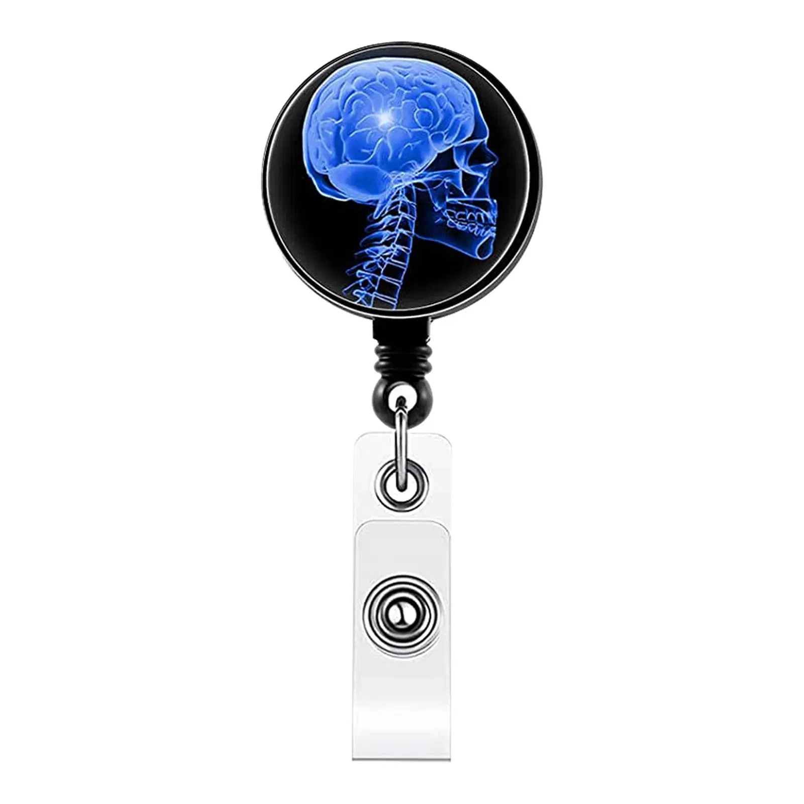 Color: Red - X-Ray Badge Reel Retractable Radiology Badge Reel Holder Ct Rays Nurse Doctor Student Card Reel Clip Office Supply Recoil Badge