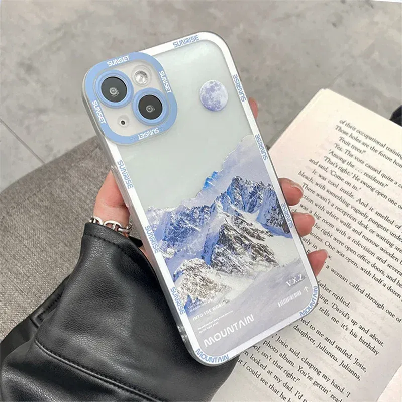 Color: black, Material: PVC - Retro INS Sunset Sky Clouds Moon Pattern Case For Samsung Galaxy S10 S20 S21 S22 S23 S24 FE Plus Ultra Note 20 Shockproof Cover