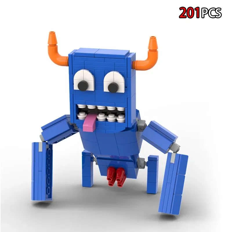 Color: Yellow - Monster Garten of BanBan Building Blocks Toys Set Anime Action Figure Animal Bricks Toys Set for Kids Boys Birthday Easter Gift
