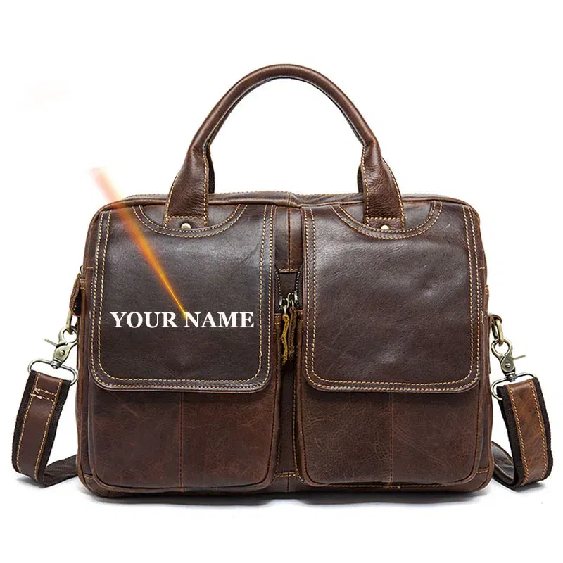 Color: Beige, Ships From: CHINA - WESTAL Men's Bag Genuine Leather Men's Briefcases Laptop Bag Leather Totes for Document Office Bags for Men Messenger Bags 8002