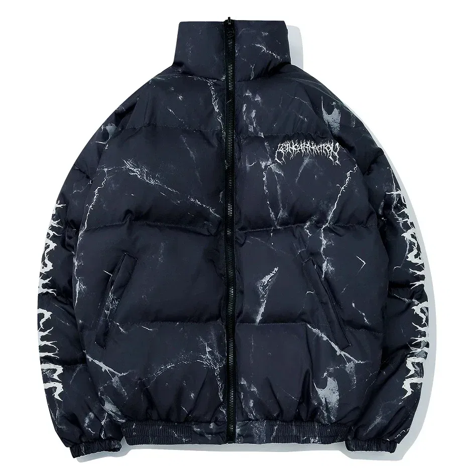 Color: WHITE, Size: L - Winter Down Jacket Coat Men Cartoon Bear Print Parka Fashion Streetwear Casual Loose Thick Warm Padded Oversized Jackets Outwear