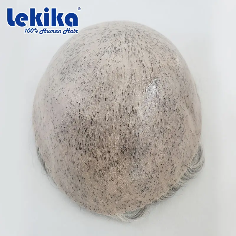 Toupee Men Prosthesis 0.12-0.14mm Full Skin Man Wig More Durable  Male Hair 100% Human Hair System Unit Capillary Prosthesis