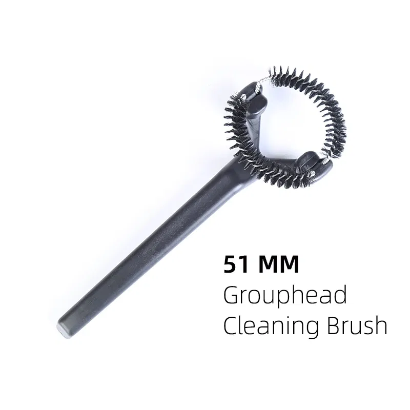 Color: black - 51/58mm Coffee Machine Brush Cleaner Removable Coffee Maker Espresso Group Head Semi-automatic Kitchen Cleaning Tool