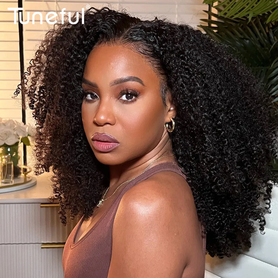 Density: 180%, Stretched Length: 22INCHES - 10A 9x6 Part Max M-Cap Glueless Wigs Human Hair Wigs Ready To Wear Bleached Knots Pre Cut Lace Tuneful Kinky Curly Glueless Wigs