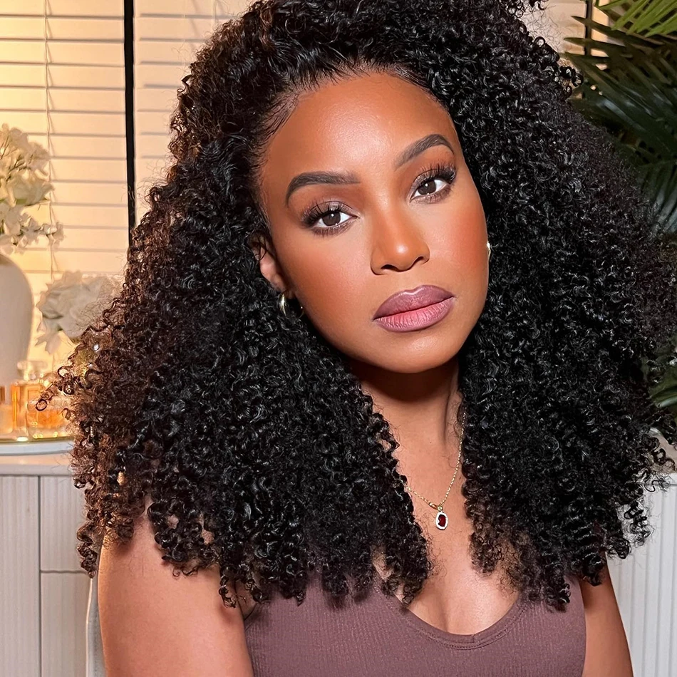 Density: 180%, Stretched Length: 22INCHES - 10A 9x6 Part Max M-Cap Glueless Wigs Human Hair Wigs Ready To Wear Bleached Knots Pre Cut Lace Tuneful Kinky Curly Glueless Wigs