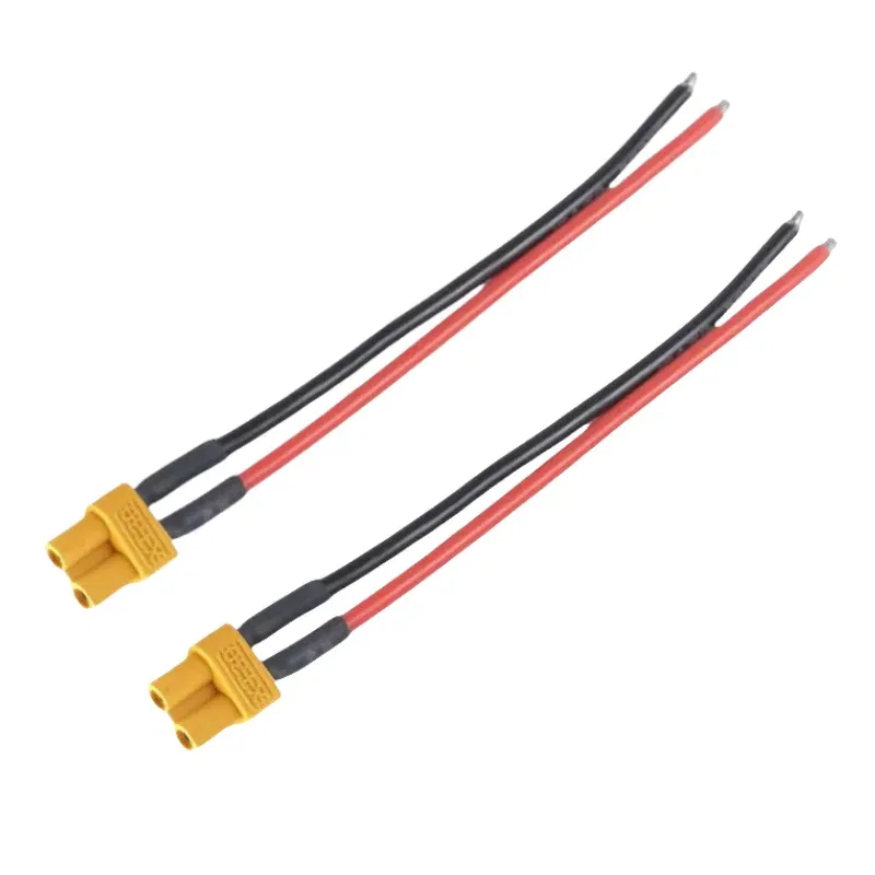 Color: Yellow - XT30 Pigtail Plug Male and Female Connector with 100mm 16AWG Tinned Wire Cable for RC Fixed wing Lipo Battery FPV Drone charger