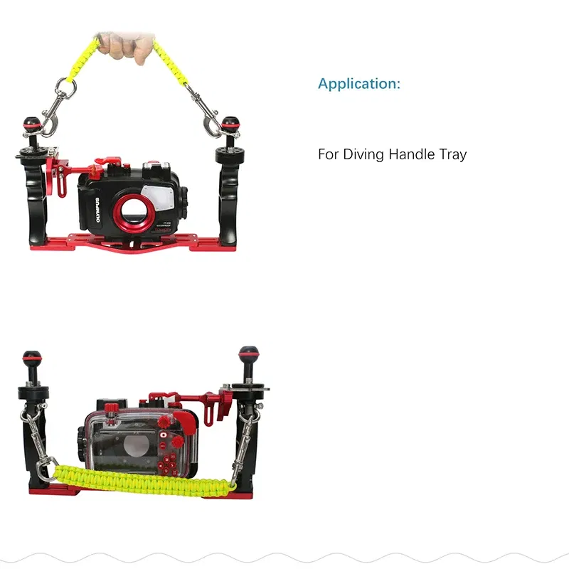Body Color: Black - Scuba Diving Handle Rope Lanyard Strap Carrier  Gopro Sony Canon Nikon Camera Housing Case Light Holder Underwater Photography