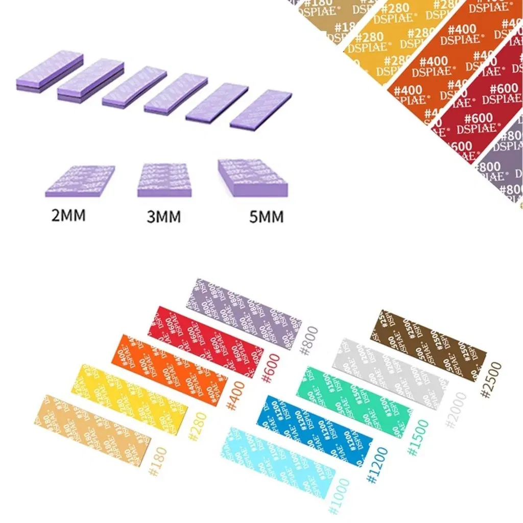 Color: Yellow - DSPIAE SS-S01 SS-S02 Model Sponge Sandpaper Combo Set for Gundam  Model Making Tool Grinding Polishing Sanding Paper DIY Craft