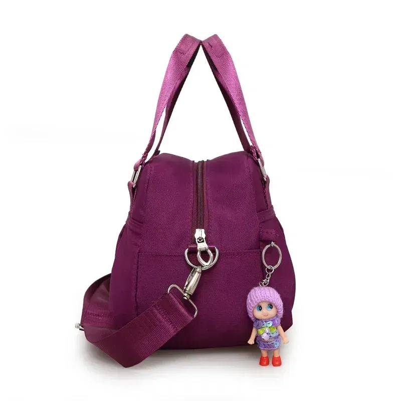 Color: Ivory - Crossbody Bags for Women Simple Canvas Square waterproof Bag Designer Luxury Women's Bag 2024 Fashion Female Handbags for Women