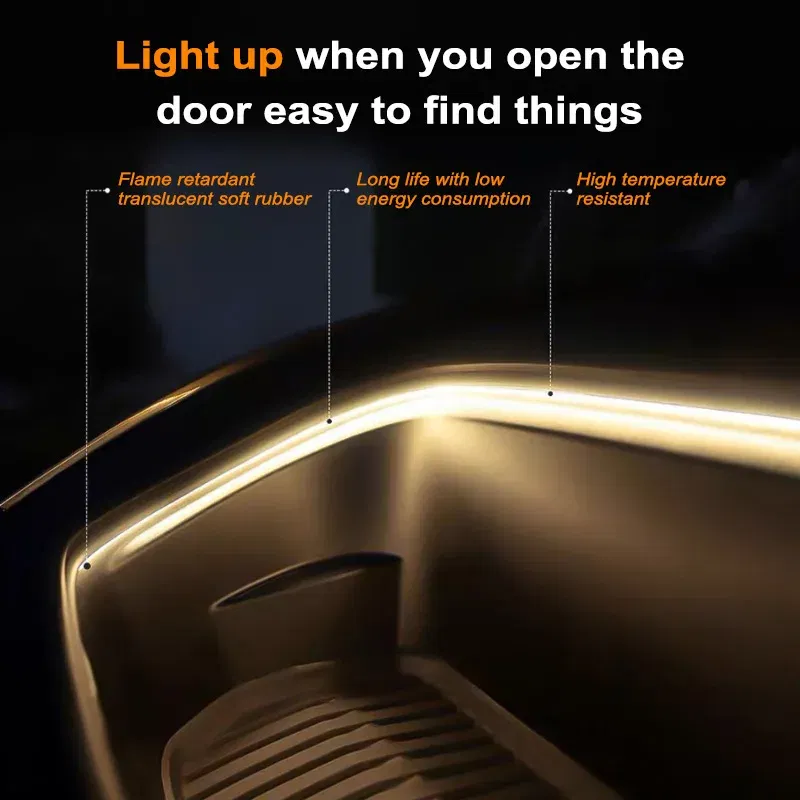 Emitting Color: 8000K White Blue - BLALION ?°??°• Frunk Brighten LED Strip Modified Ambient Light For Tesla Model 3 Y S 5M Waterproof Flexible Atmosphere Lamp 트? ??¬ ?•°?„?–?트