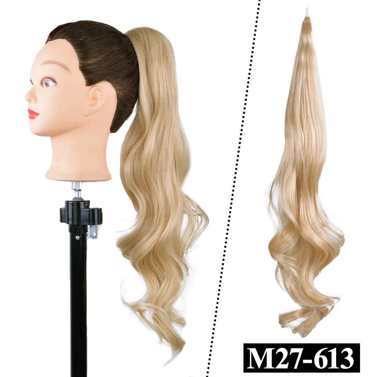 Color: #15 - LINWAN Synthetic Long Straight Wrap Around Clip In Ponytail Hair Extension Heat Reistan Pony Tail Fake Hair