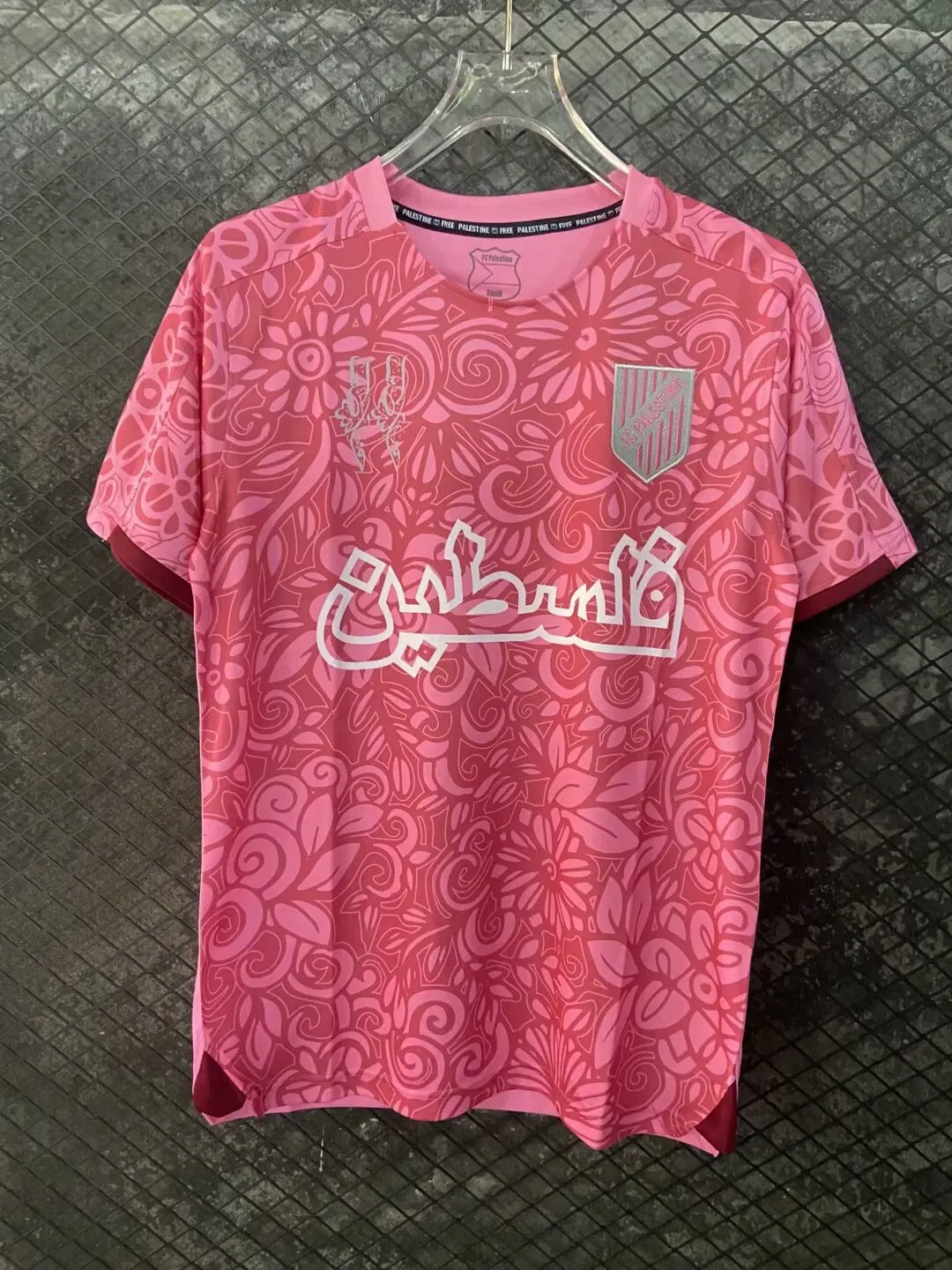 Color: black, Size: One Size - 3D printed Chilean Palestino jersey 2425, a rare pink football team shirt for men and women, quick-drying and breathable T-shirt