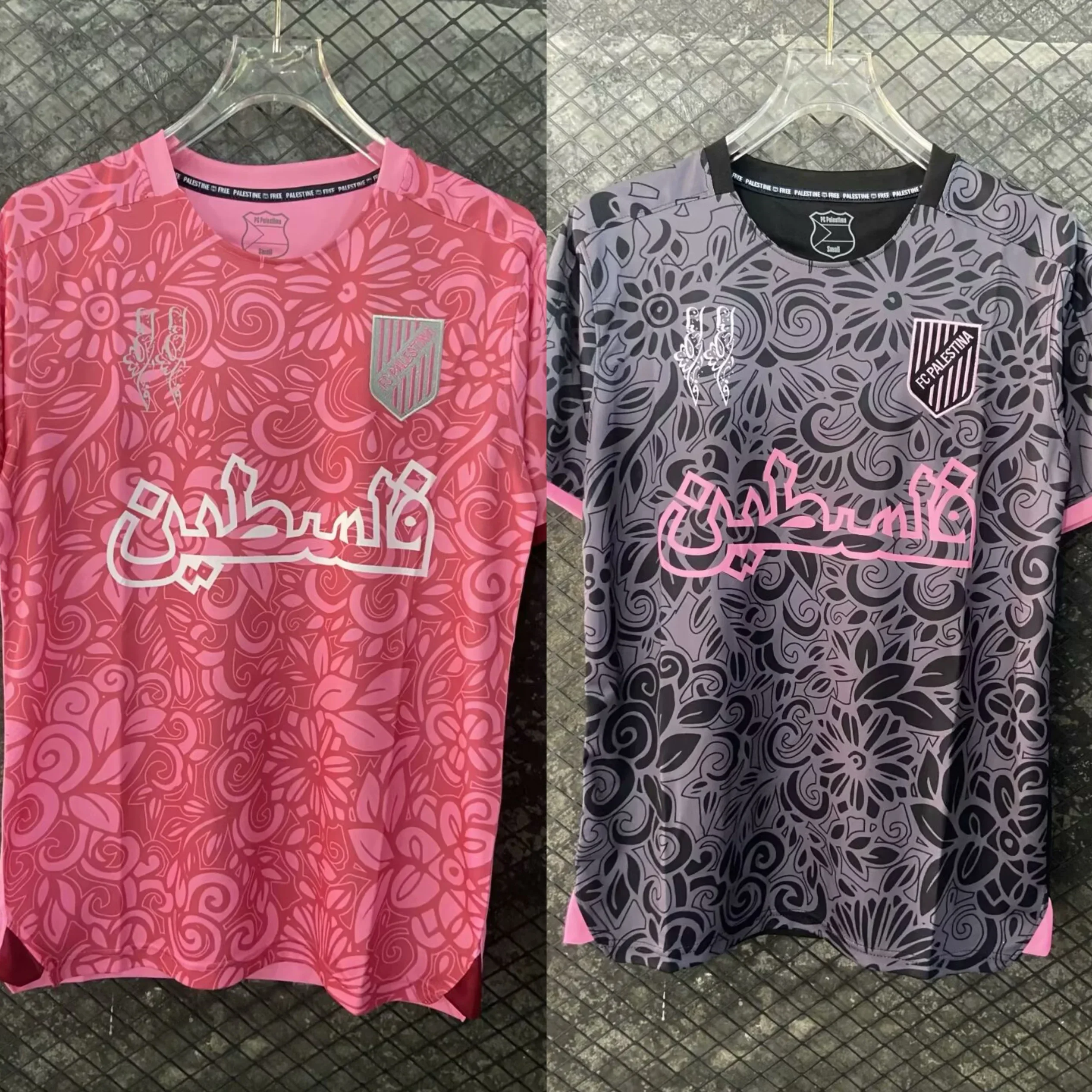 Color: black, Size: One Size - 3D printed Chilean Palestino jersey 2425, a rare pink football team shirt for men and women, quick-drying and breathable T-shirt