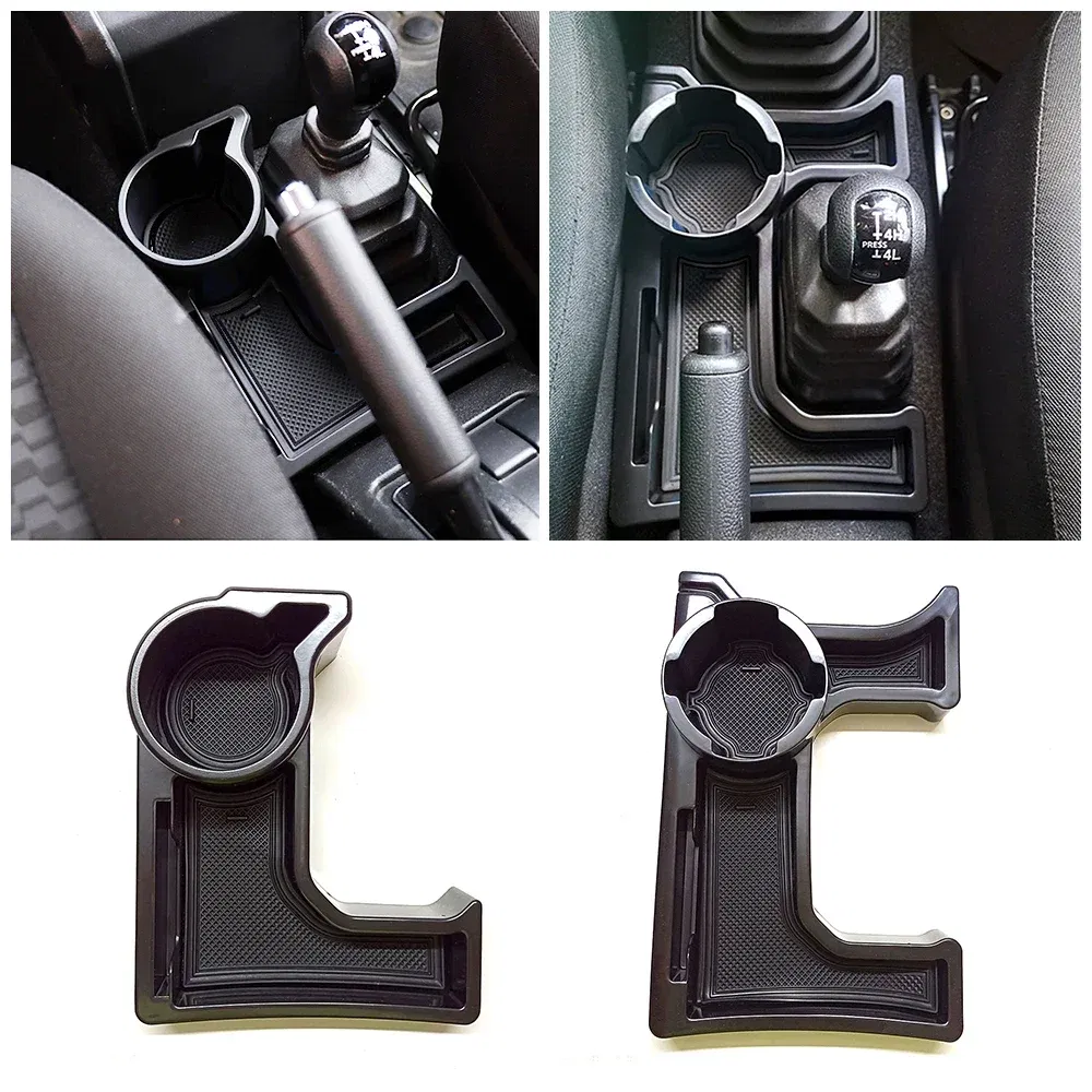 Color Name: Black - For Suzuki Jimny 2019-2024 Stowing Tidying Car Gear Shift Storage Box Organizer Tray Cup Holder Knob Lever Shifter Boot Mat