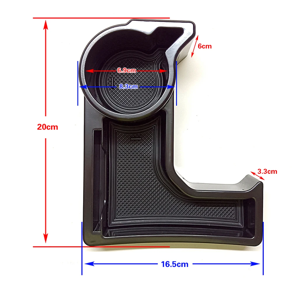 Color Name: Black - For Suzuki Jimny 2019-2024 Stowing Tidying Car Gear Shift Storage Box Organizer Tray Cup Holder Knob Lever Shifter Boot Mat